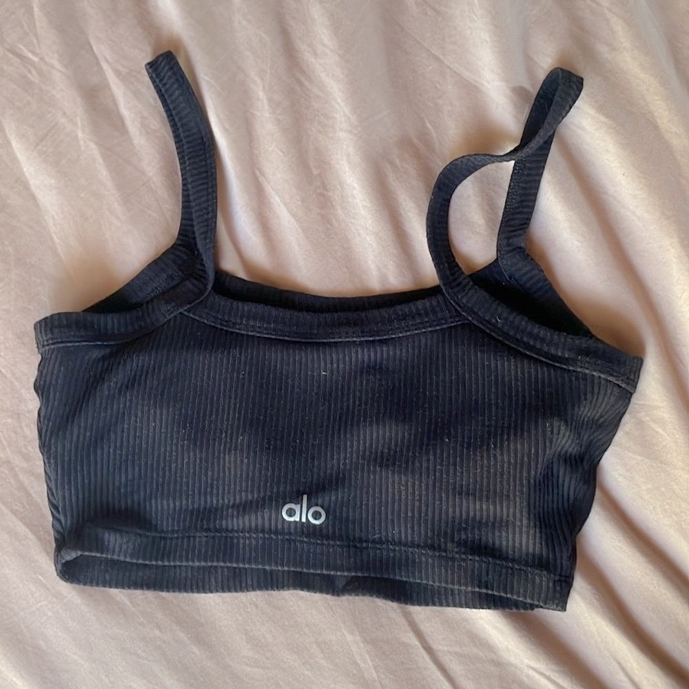 Alo Ribbed Cropped Bra Tank